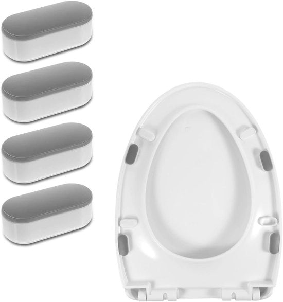 4 pezzi di tamponamento autoadesivo per WC con fissaggio per bidet e regolazione distanza WC