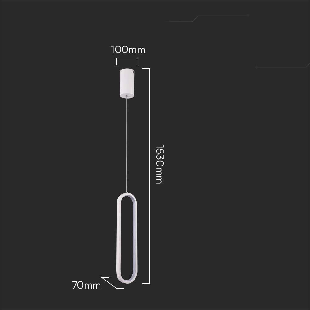 Lampada a sospensione LED V-TAC VT-7829 bianca 13W 4000K