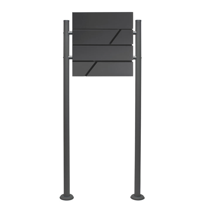 Set Cassetta postale V14 e Telaio di supporto per montaggio a terra, antracite