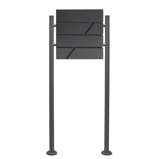 Set Cassetta postale V14 e Telaio di supporto per montaggio a terra, antracite