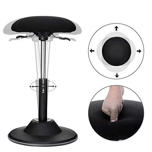 Sgabello ergonomico seduta da lavoro girevole a 360° sgabello sit-stand altezza regolabile 50-70 cm con cuscinetto antiscivolo 12_0000970