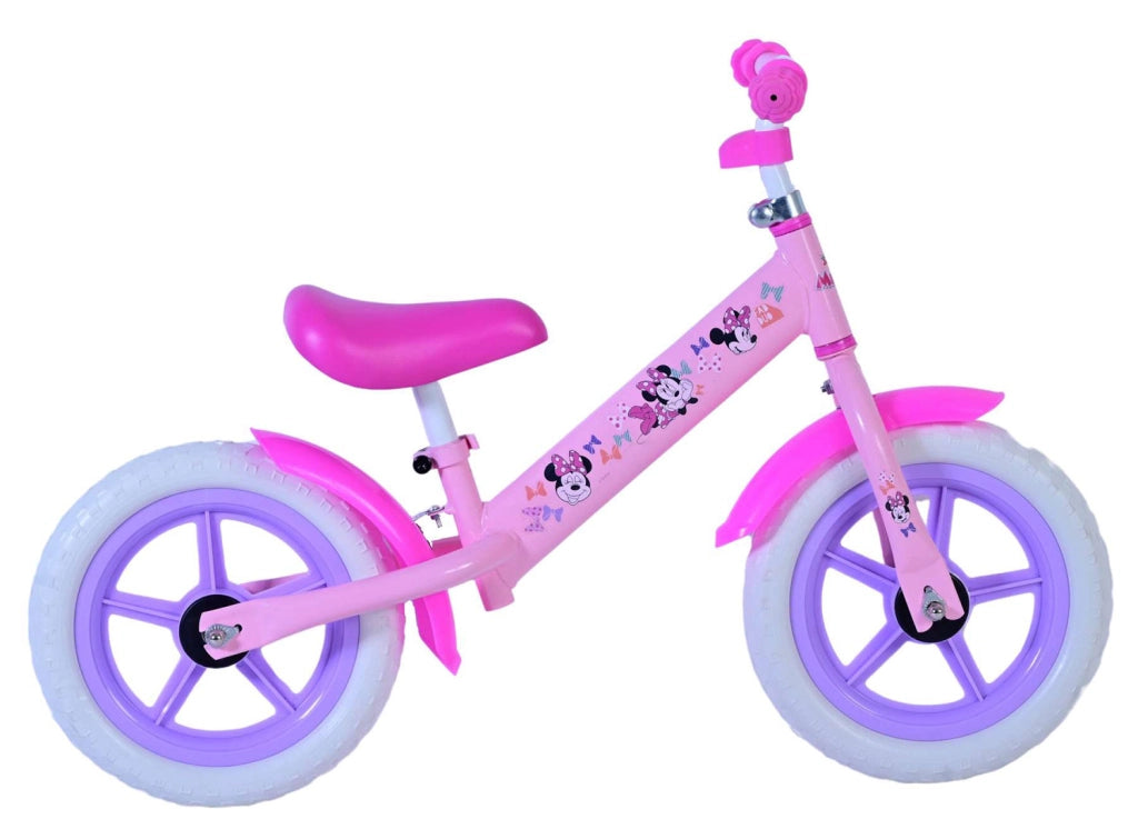 Balance Bike Bicicletta Senza Pedali per Bambini 12" Licenza Disney Minnie Rosa