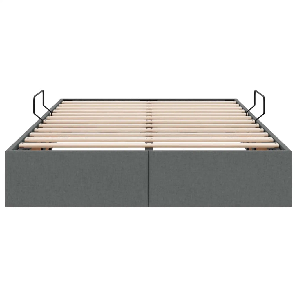 Letto ottomano Grigio scuro 120 x 200 cm Tessuto 3442815