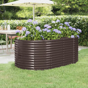 Vaso Giardino Acciaio Verniciato Polvere 175x100x68cm Marrone cod mxl 66854