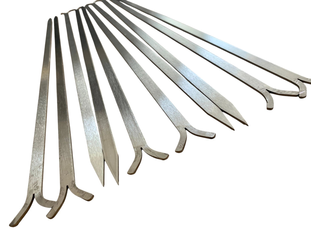 Spiedi per barbecue in Acciaio Inox AISI 304 lunghi 64 cm per Carne Pesce Verdure 10 pz