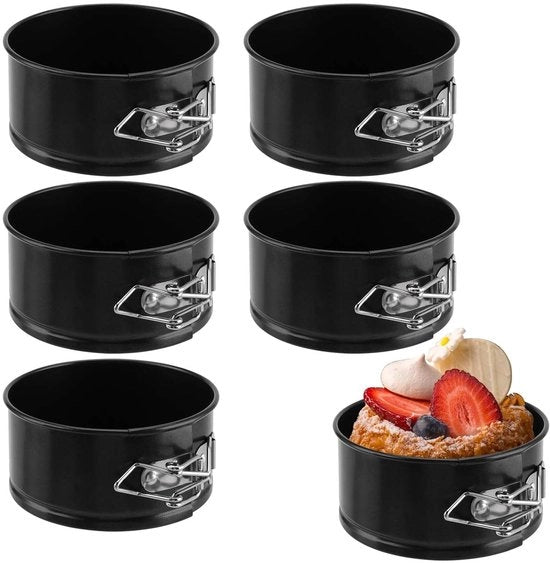 Set di forme per torta a spirale mini - set da 6 - antiaderente - 4 pollici - acciaio inossidabile