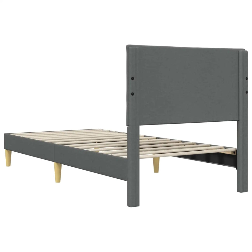 Struttura del letto Grigio Scuro 90 x 200 cm Tessuto 42027559