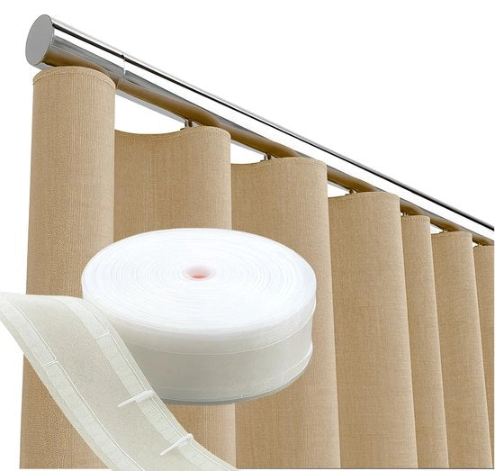 Cintura di tenda ondulata trasparente per il finire di tende con tasche per chiodi in plastica (onda trasparente, 10 metri)