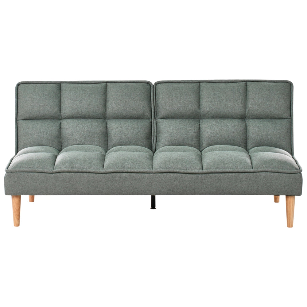 Divano letto Verde chiaro Easy Clean Tessuto 3 posti reclinabile Schienale trapuntato Divano letto semplice Click-Clack