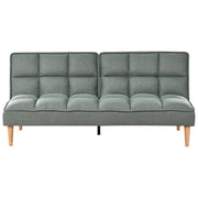 Divano letto Verde chiaro Easy Clean Tessuto 3 posti reclinabile Schienale trapuntato Divano letto semplice Click-Clack