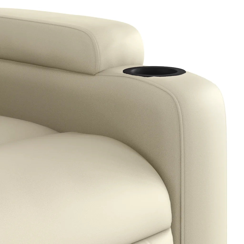 Poltrona da Massaggiante Reclinabile Crema Similpelle 372435