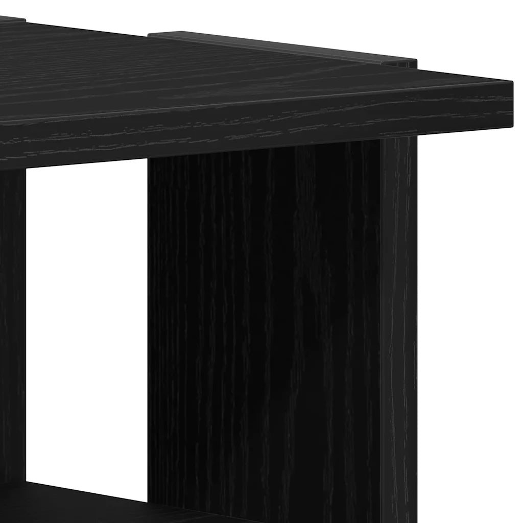 Scarpiere 2 pz Rovere Nero 25x27x102 cm in Legno Multistrato 862067