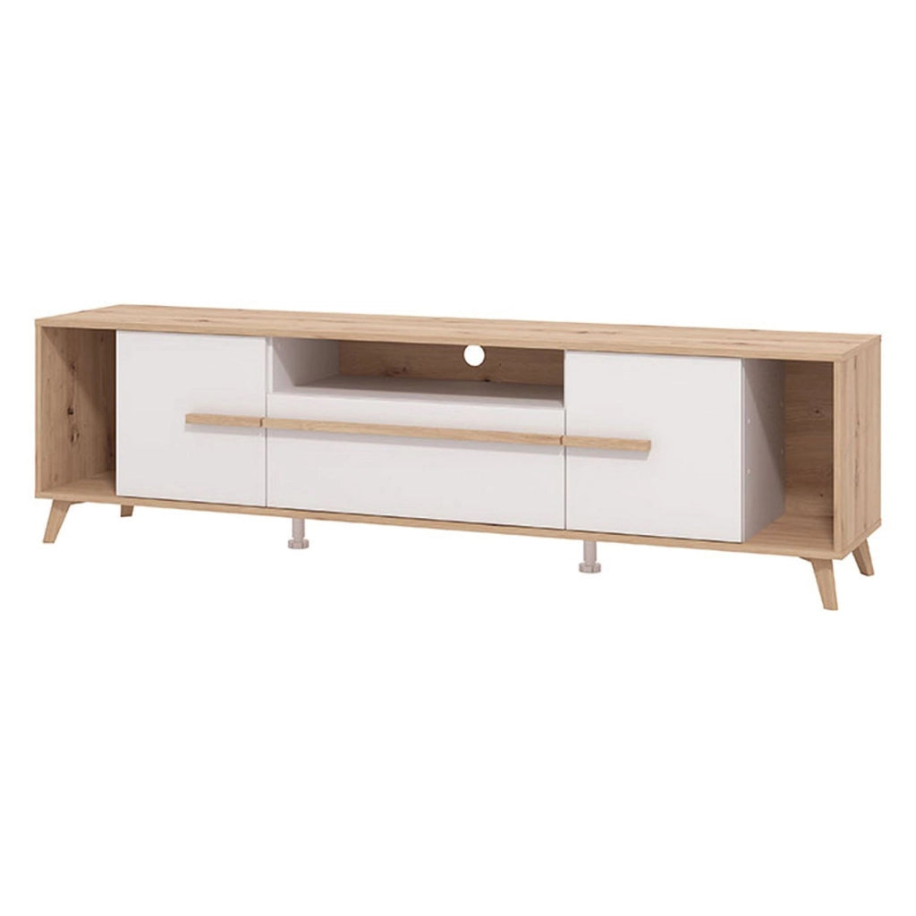 Cavour, Mobile Porta tv un Cassetto, 189x40x52h cm Beige