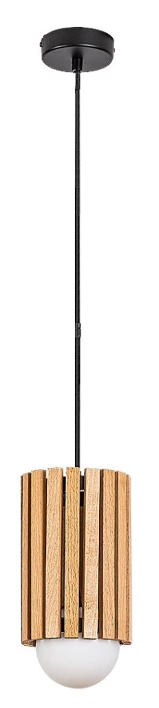 Lampada sospesa Noxelle 1xG9 sfera nera legno Rabalux