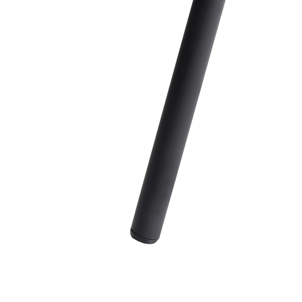 Set di 2 sedie da pranzo in poliestere tortora Rivestimenti in metallo nero Gambe senza braccioli Schienale curvo Design moderno e contemporaneo