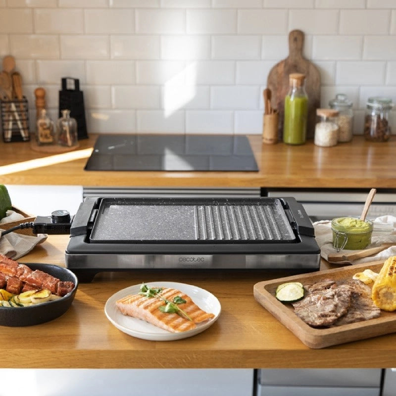 CECOTEC 03095 - Piastra da cucina Tasty&Grill 2000 Inox MixStone