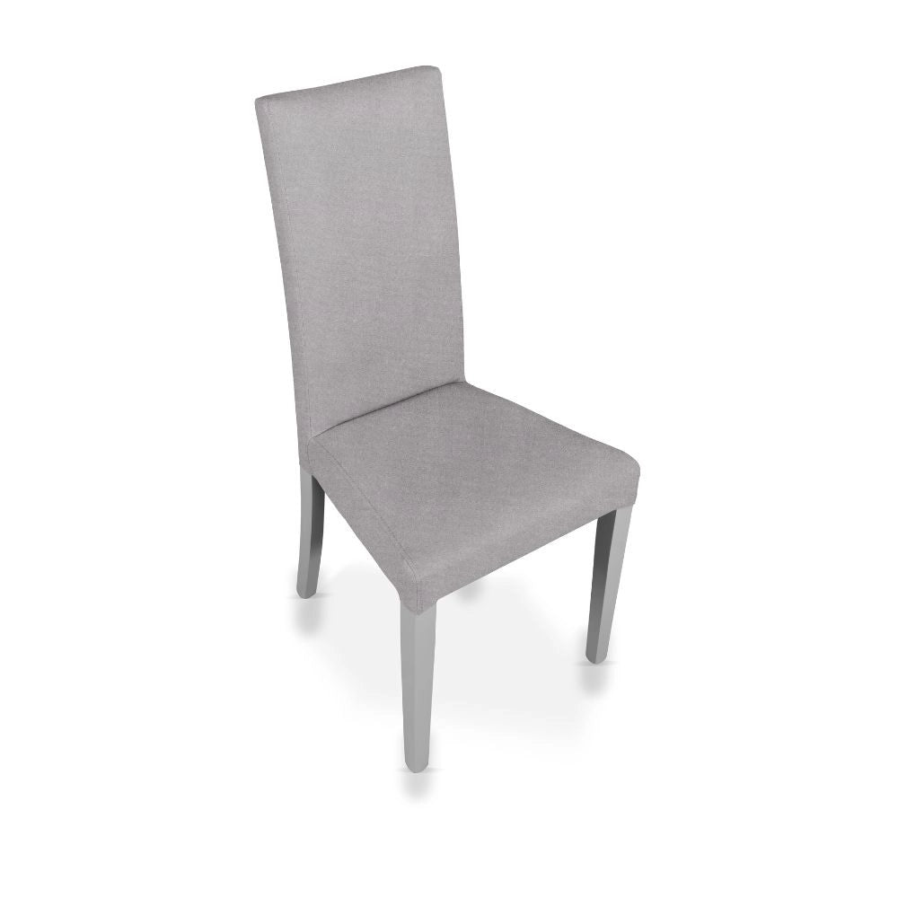Set 2 Sedie rivestita in tessuto grigio Nancy