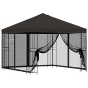 Gazebo | Pergolato da giardino con pareti laterali 3 x 3 m Antracite