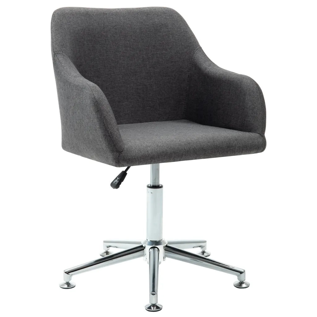 Sedia da Pranzo Girevole Grigio Scuro in Tessuto cod mxl 6072