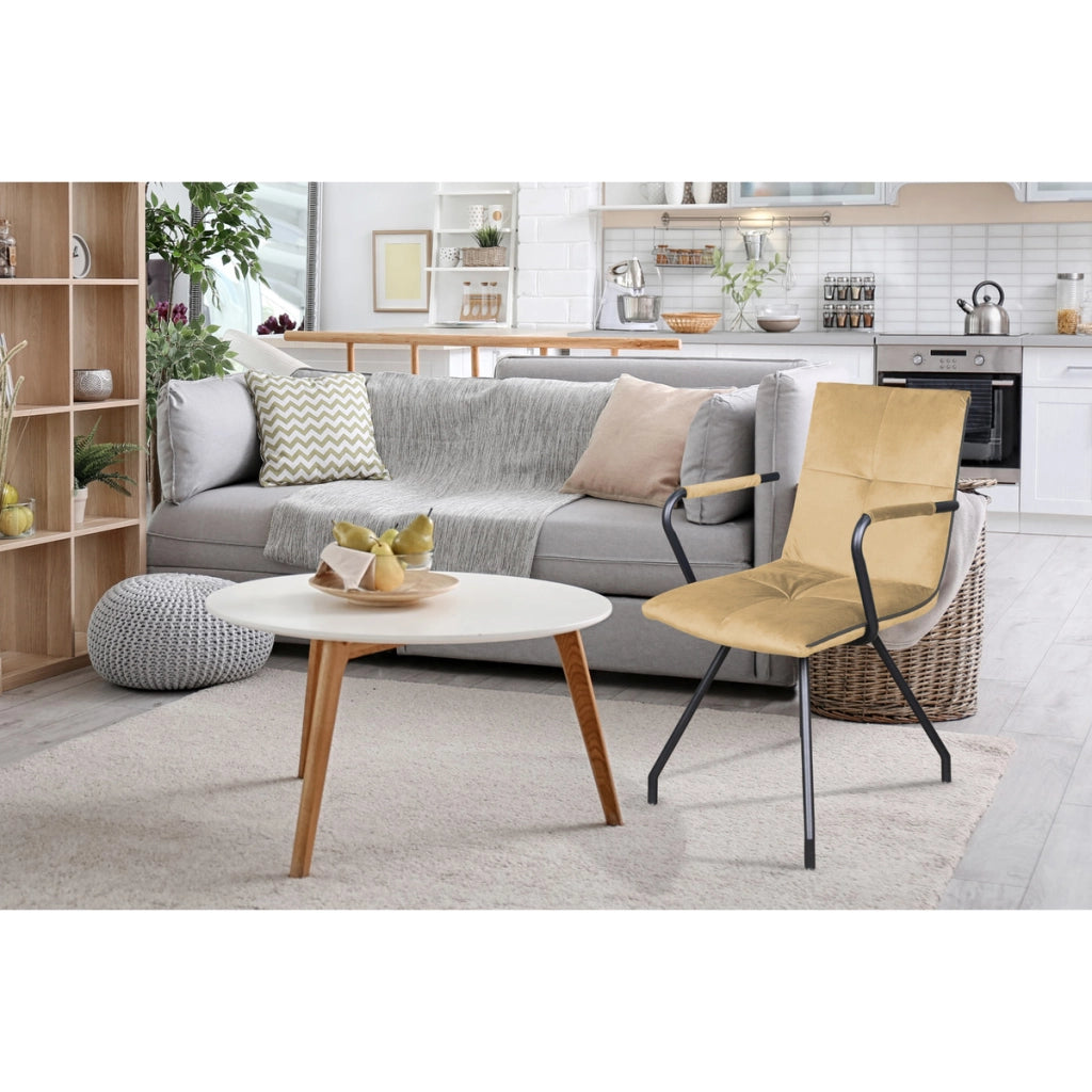 Set di 2 sedie Eaden color sabbia con braccioli