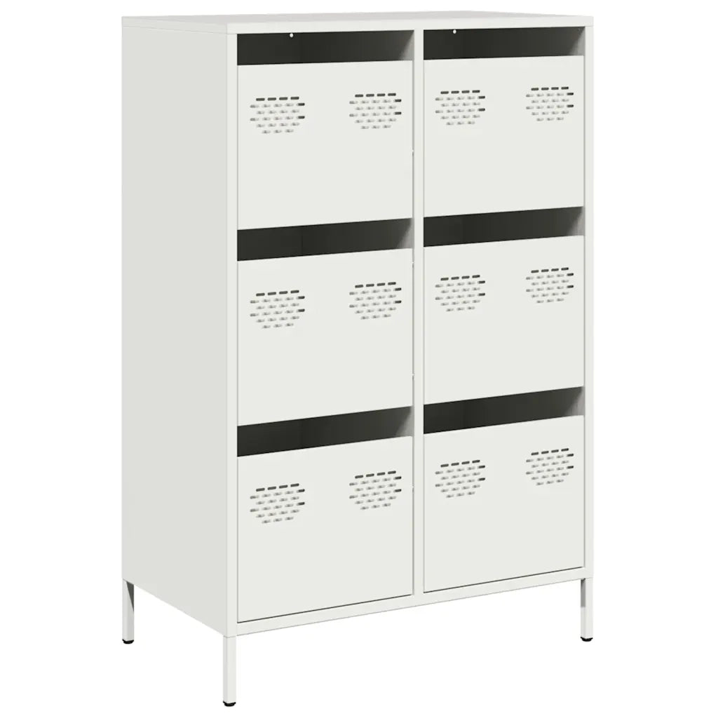 Credenza Bianca 68x39x101,5 cm in Acciaio 851225