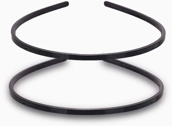 Due cinture per capelli in plastica spessa - 6 mm cinture lisce - per donne e ragazze
