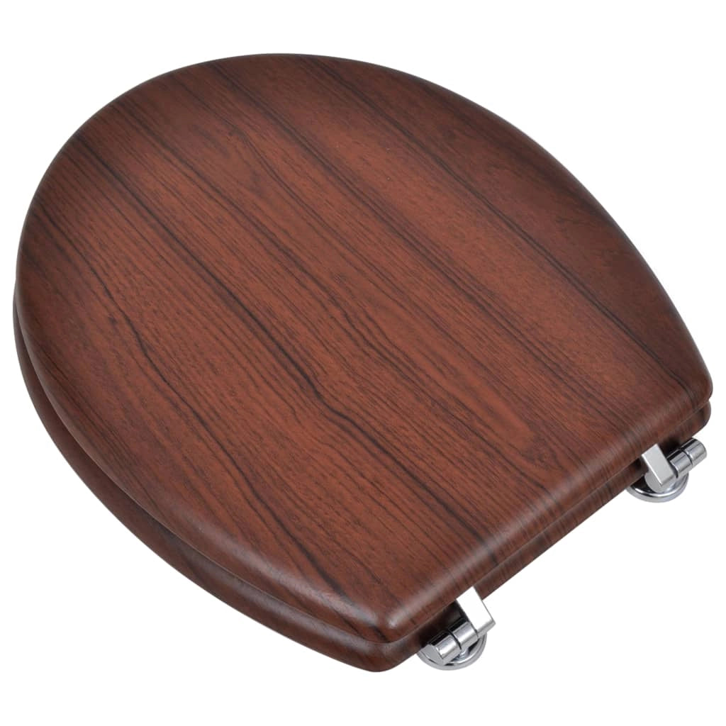 Sedile WC con coperchio MDF design semplice marrone 02_0002880