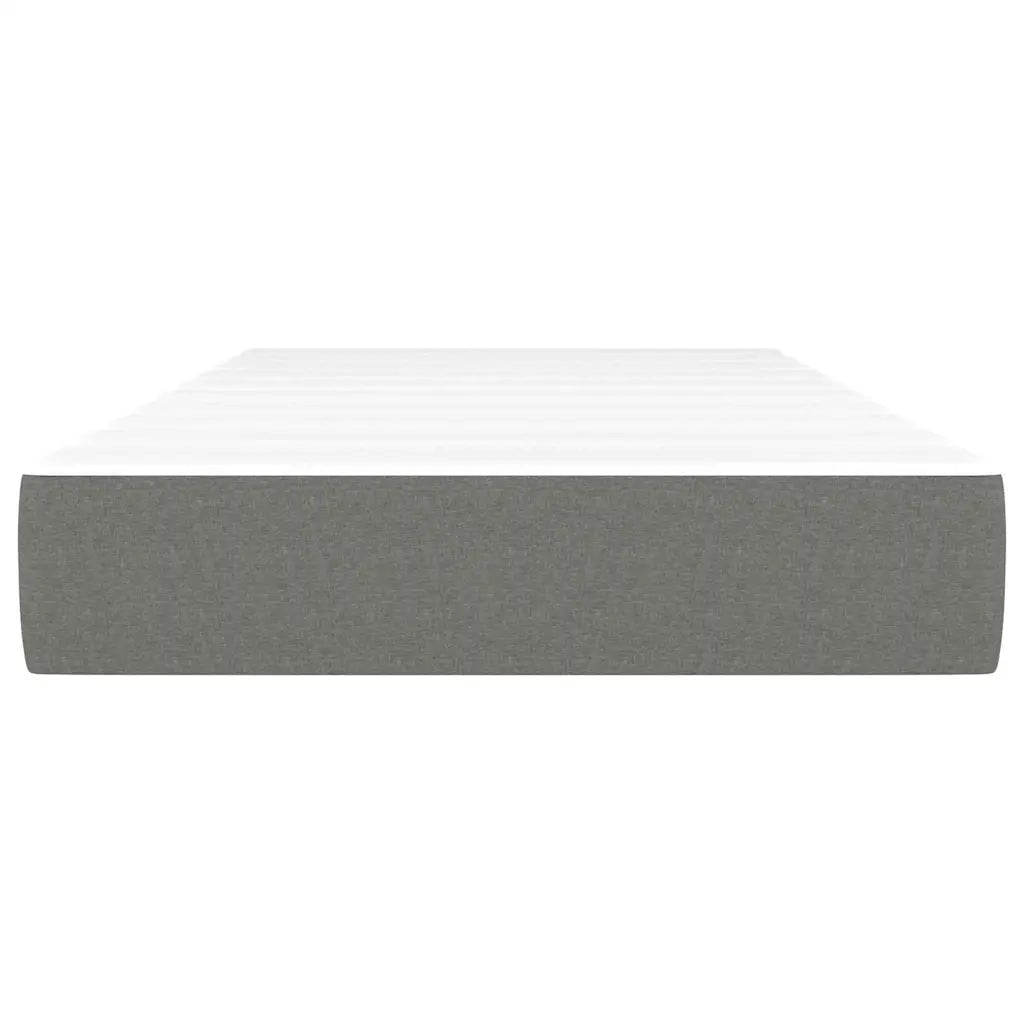 Materasso Molle Insacchettate Rigidità Media Grigio Scuro 120x190x20 Tessuto 4007142