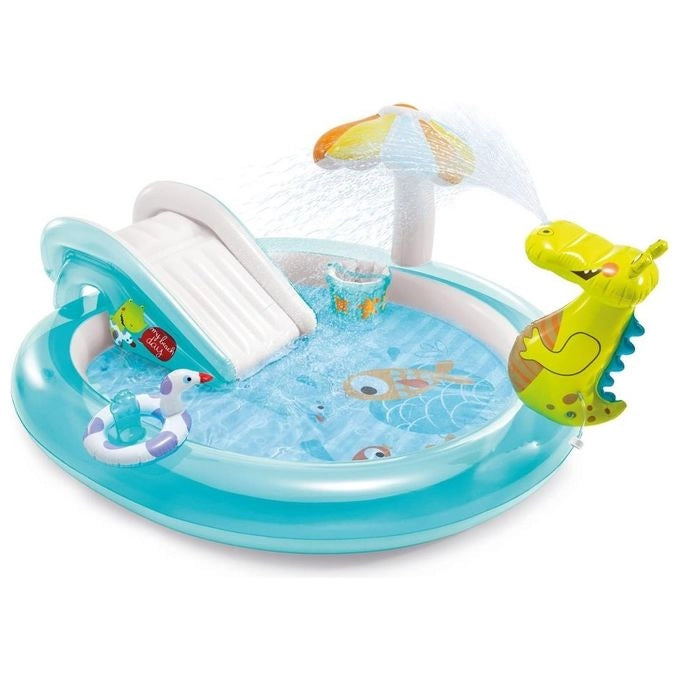 Intex 57165 Play Center Piscina Alligatore con Spruzzo 201x170x84cm
