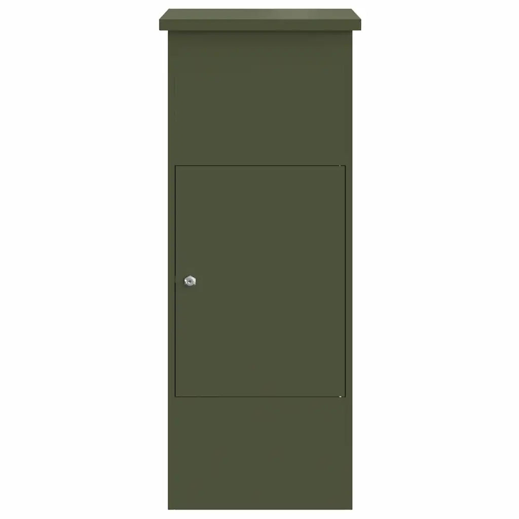 vidaXL Cassetta per pacchi Oliver verde 44.5 x 29 x 110.5 cm Acciaio