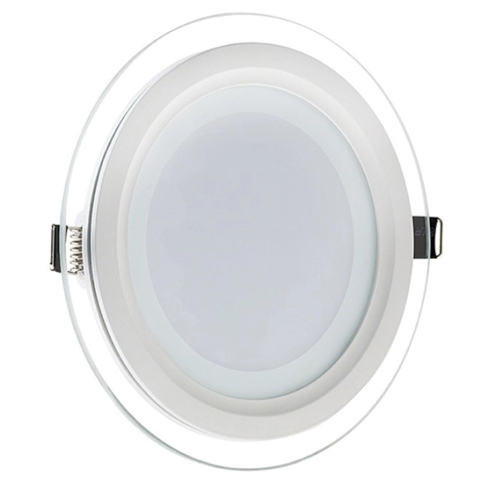 Trade Shop - Pannello Led Slim Tondo Incasso Cornice Vetro 24w Cct 4000k 3000k 6500k P205e-t3c -