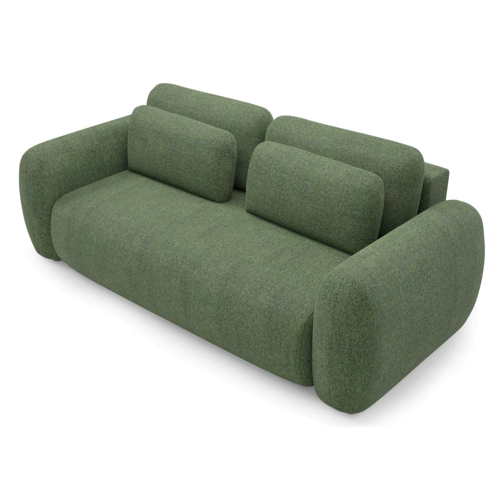 Sessame, Divano Letto 3 Posti Contenitore, 266x121 cm Verde