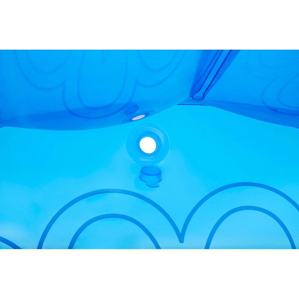 Trade Shop - Piscina Gonfiabile Familiare Motivo Elegante Bohémien Blu ø168x53cm 2 Portabicchieri 54479 -