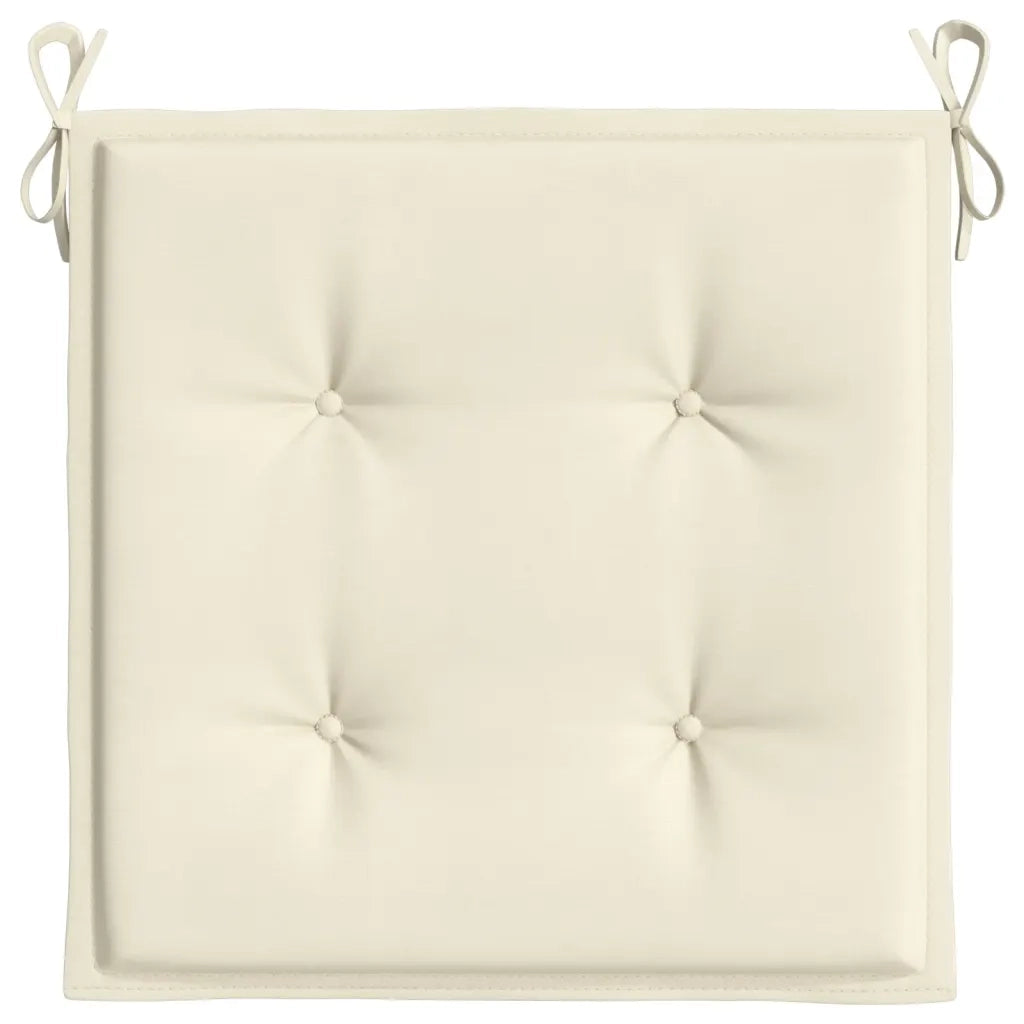 Cuscini per Sedia 2 pz Crema 50x50x4 cm in Tessuto Oxford 47599