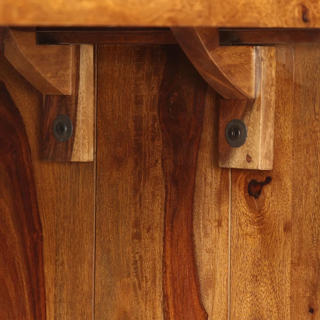 Credenza/Scrittoio in Legno Massello di Acacia Marrone 244356