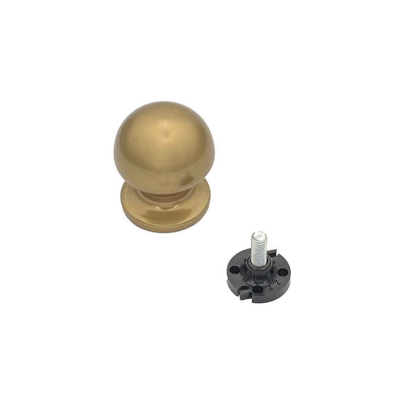 Pomolo fisso per porta SAGUATTI 169/50CB in alluminio bronzo lucido