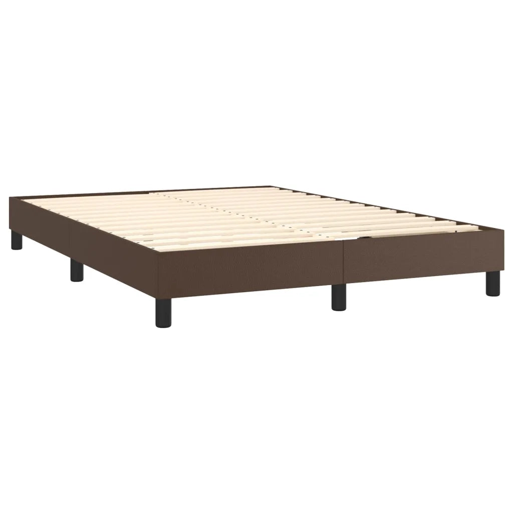Struttura Letto a Rete a Molle Marrone 140x200 cm in Similpelle 3120703
