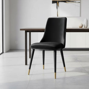 Set 2 sedie da pranzo Akustik Simphony velluto colore nero