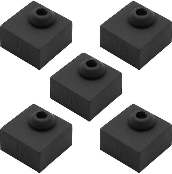 Copertura per Hotend - Silicio Termo-Resistente - 5 Pezzi - Anticarbonizzazione - Protezione Blocco di Riscaldamento - Compatibile con MK7/8/9 - Copertura Blocco di Riscaldamento
