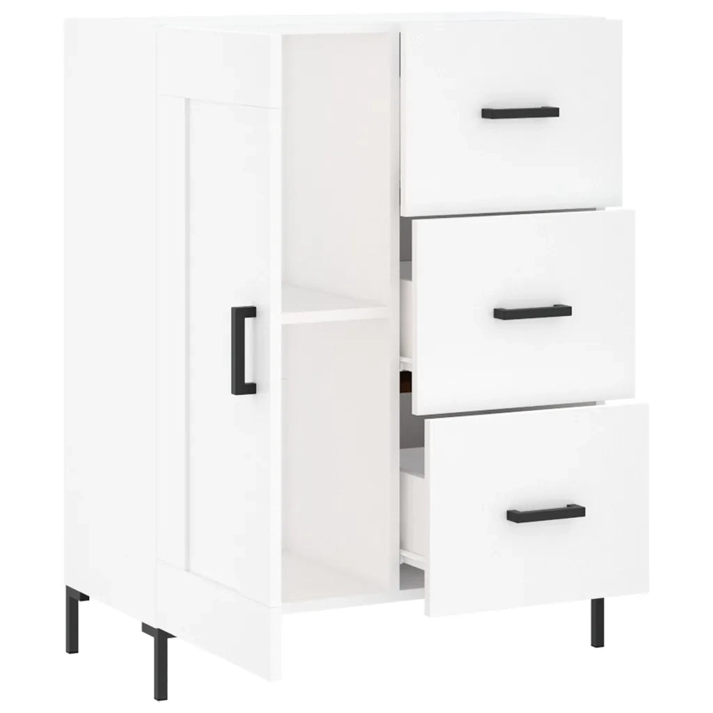 Credenza Bianca 69,5x34x90 cm in Legno Multistrato
