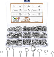 Set di 150 viti a gancio in acciaio inossidabile per appendere oggetti, lampade e decorazioni - Color argento