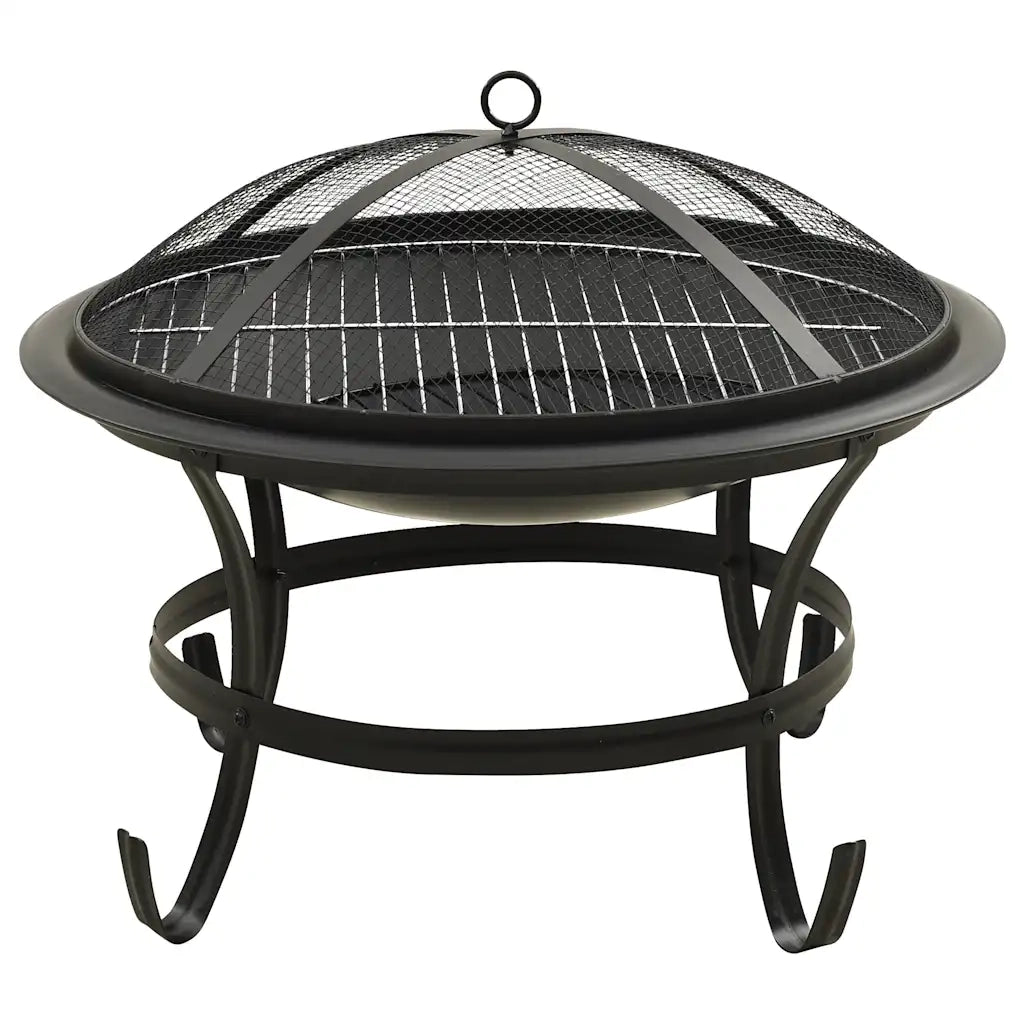 Braciere e Barbecue 2 in 1 con Attizzatoio 56x56x49 cm Acciaio 313350