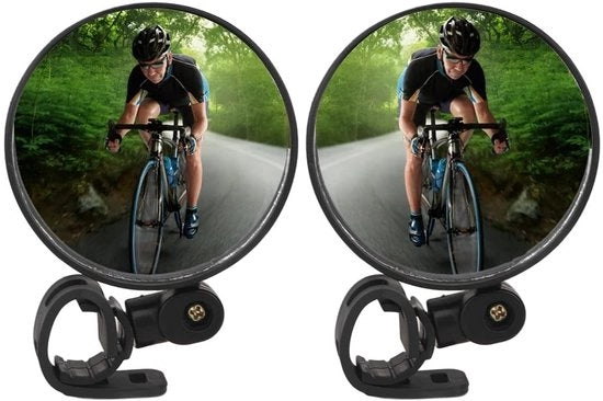 Specchio di retrovisore regolabile per bicicletta e scooter - diametro 7,9 cm - resistente all'acqua - supporto flessibile - dimensioni 3,1 pollici