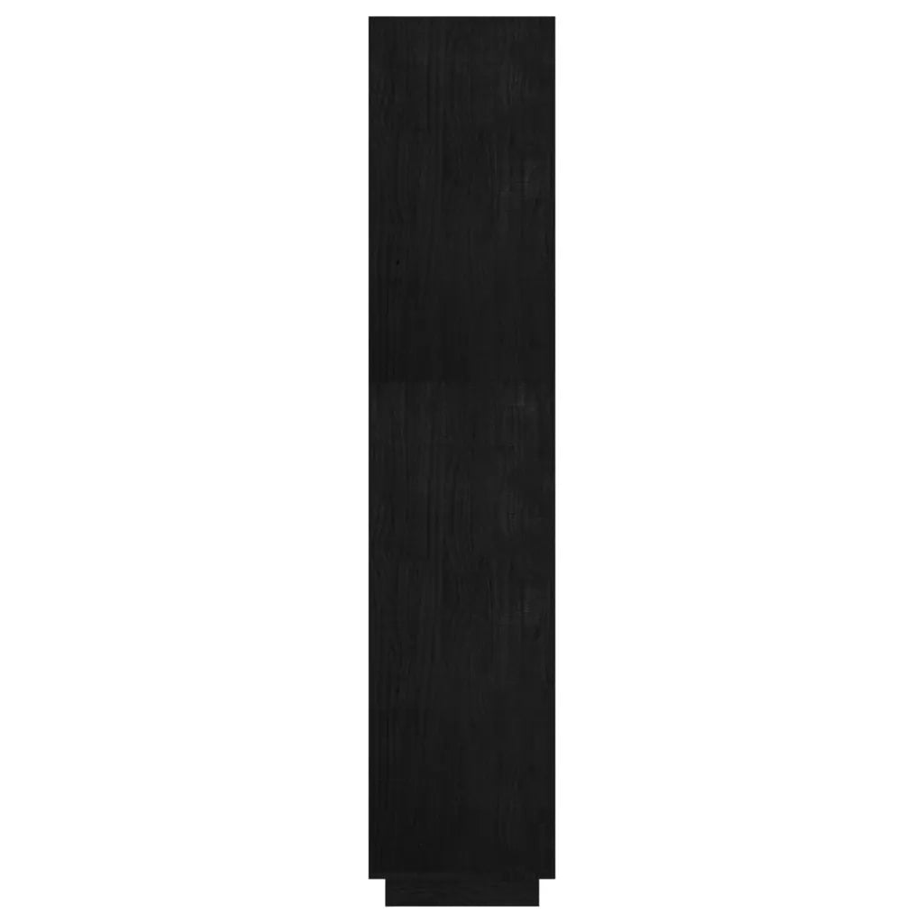 Libreria/Divisorio Nero 60x35x167 cm in Legno Massello di Pino 810878