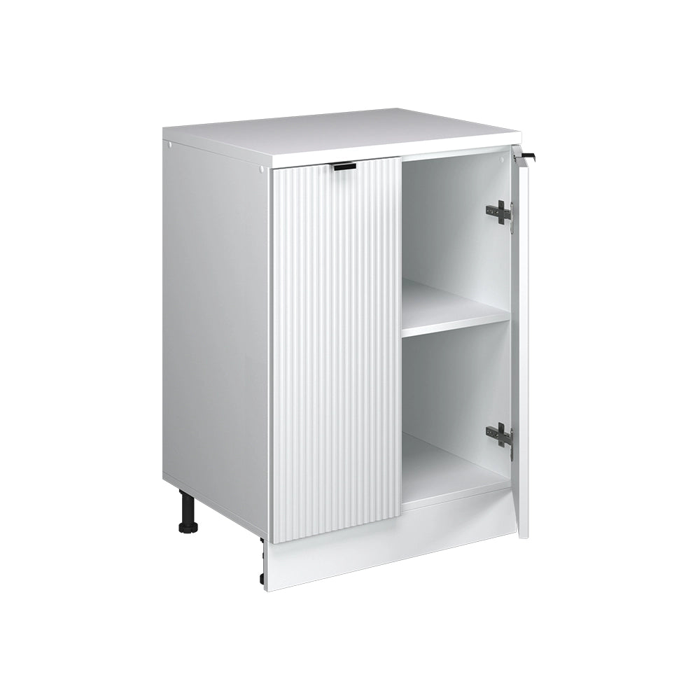 Mobile per mansarda Rion Ondulazione bianca/Bianco 60 x 83.8 cm senza inclinazione con 2 ante Vicco