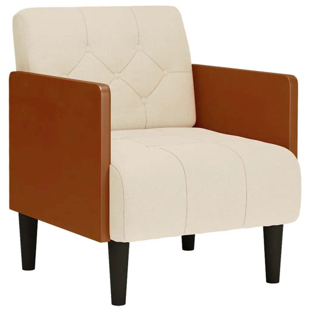 Divano Sedia con Braccioli-Poltrona-Sofa Relax 55 cm Lino