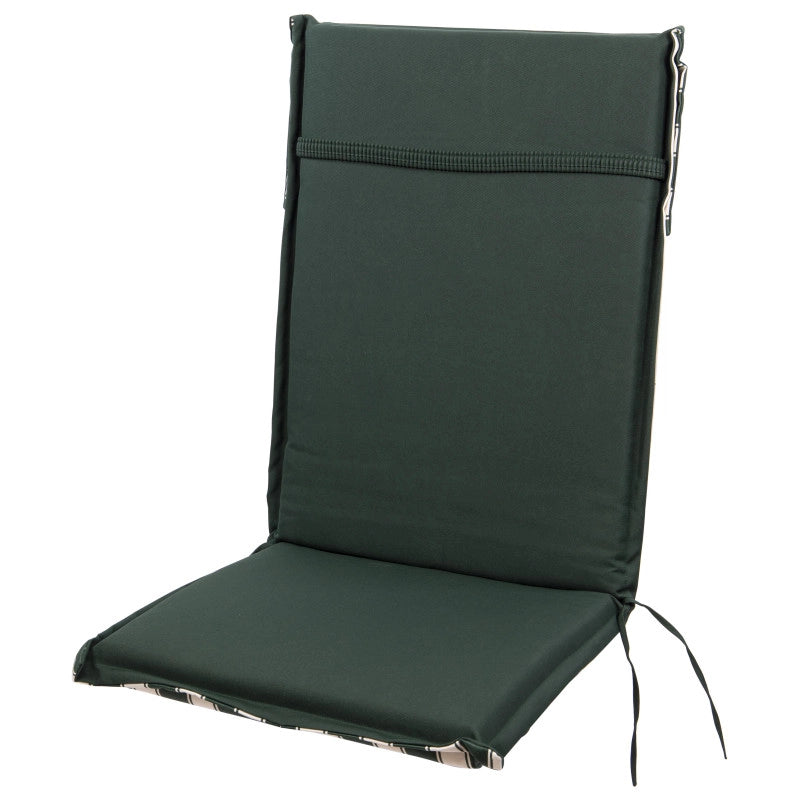 Set di 6 Cuscini Schienale Alto Riga Verde