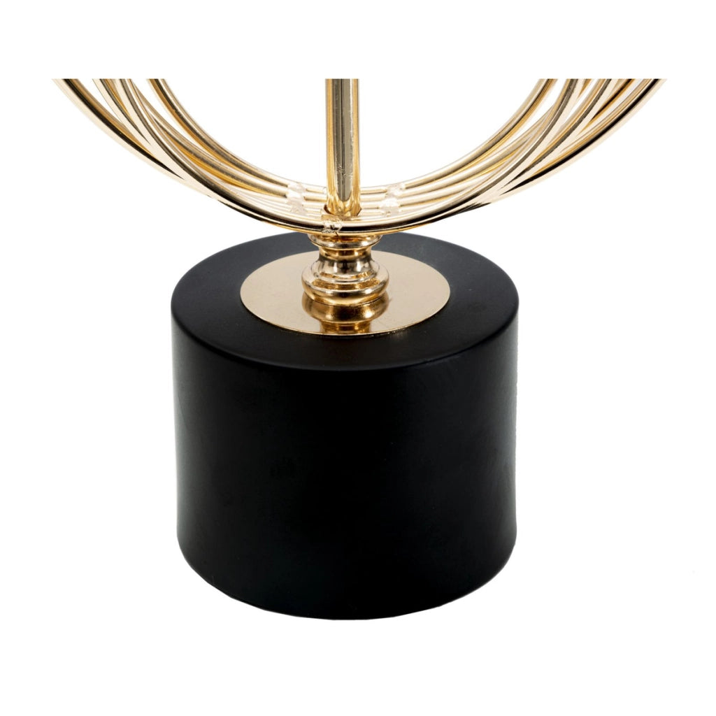 Lampada da Tavolo VKH134, Nero, Metallo, 22,5x22,5x65 cm