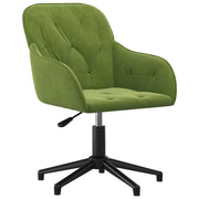 Sedia girevole da ufficio/studio velluto verde chiaro 02_0024185