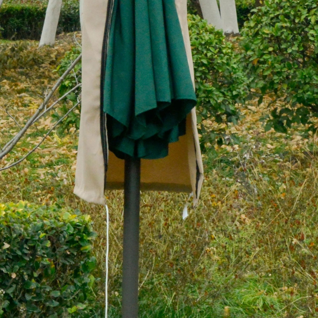 Easycomfort Copertura per Ombrellone Impermeabile, Copri Ombrellone da Giardino Antistrappo, Cachi Φ63 x 164cm